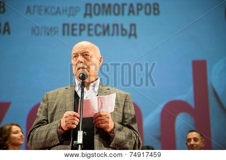 MOSCOW - OCTOBER, 8: Director Stanislav Govorukhin. Premiere of the movie Weekend, October,8 , 2014 at Octyabr Cinema in Moscow, Russia