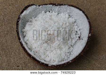 half of coconut shell