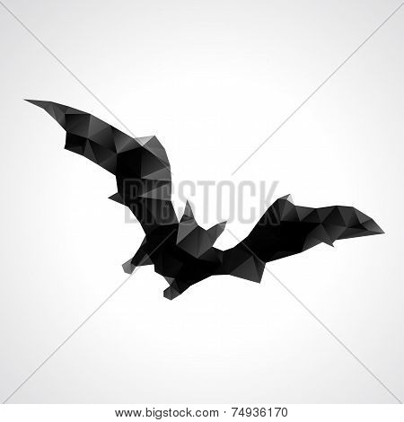 Abstract geometric halloween bat - vector illustration