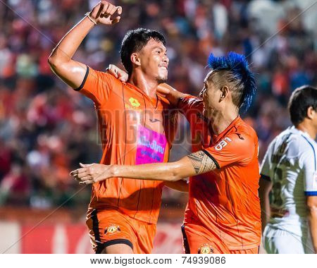 Sisaket Thailand-october 22: Chatchai Mokkasem Of Sisaket Fc. In Action During Thai Premier League B