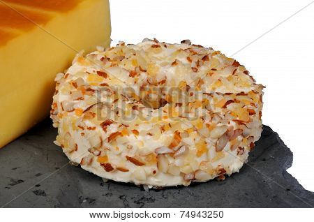 Danish soft cheese round.