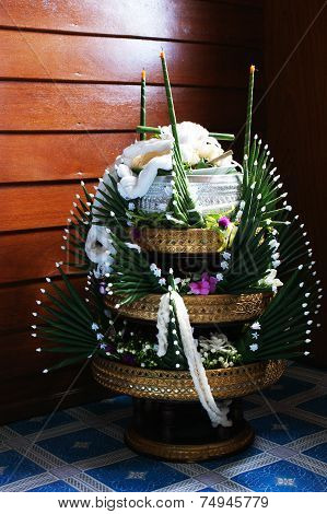 Thai Traditional Rice Offering Pedestal