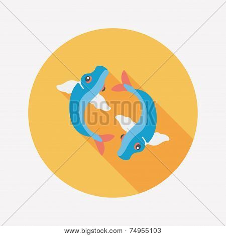 Chinese New Year Flat Icon With Long Shadow,eps10, Chinese Decoration Means 
