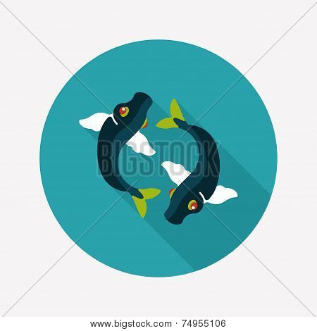 Chinese New Year Flat Icon With Long Shadow,eps10, Chinese Decoration Means 