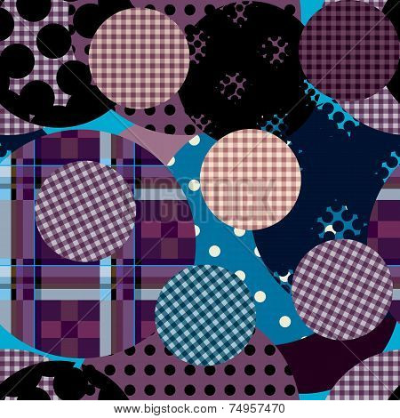 Violet circles collage