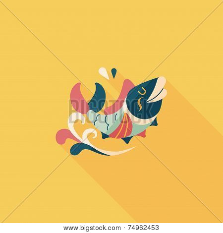 Chinese New Year Flat Icon With Long Shadow,eps10, Chinese Decoration Means 