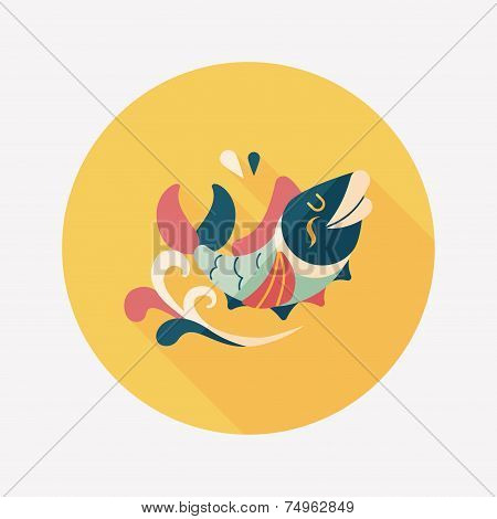 Chinese New Year Flat Icon With Long Shadow,eps10, Chinese Decoration Means 