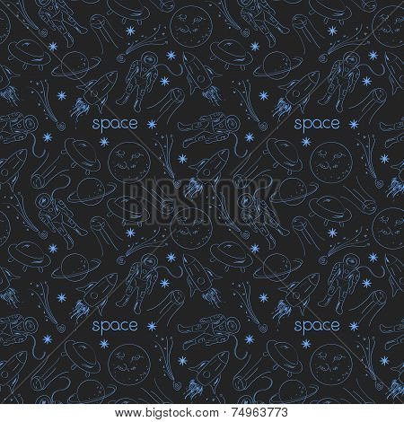 Space vector seamless pattern