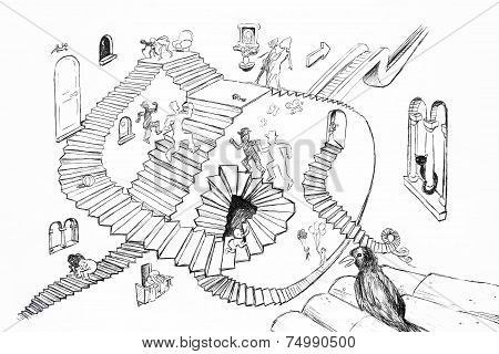 Escher Style Drawing