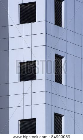 Windows on an office building, Gurgaon, Haryana, India