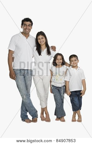 Parents with their children going for vacations