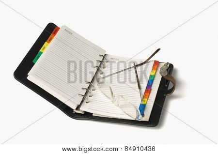 Close-up of a personal organizer