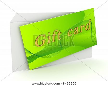Geschenkkarte Over White Background