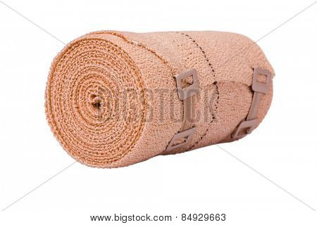 Close-up of a rolled-up bandage