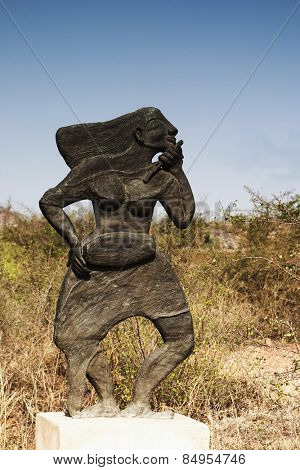 Statue in a garden, Garden of Five Senses, Saidul Ajaib, New Delhi, India