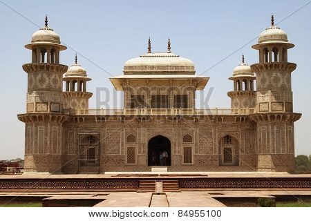 Facade of a mausoleum, Itmad-ud-Daulah's Tomb, Agra, Uttar Pradesh, India