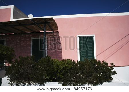 Facade of a house, Ponza, Province Of Latina, Lazio, Italy