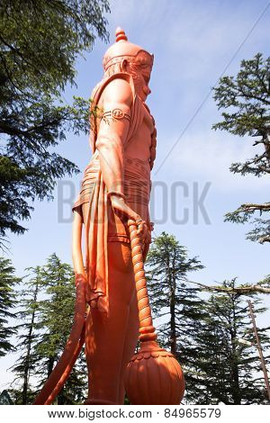 Lord Hanuman statue at Jakhoo Temple, Jakhoo Hill, Shimla, Himachal Pradesh, India