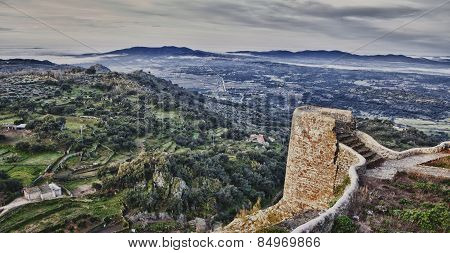 Rural Area From Castle, Spain