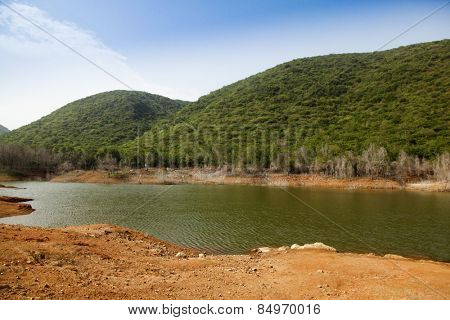 Lake in a park, Kambala Konda Eco Tourism Park (Majjisrinath), Visakhapatnam, Andhra Pradesh, India