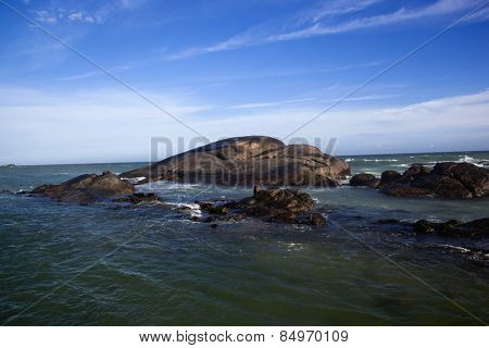 Rocks in the sea, Kanyakumari, Tamil Nadu, India