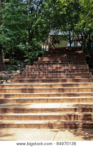 Low angle view of steps, Visakhapatnam, Andhra Pradesh, India