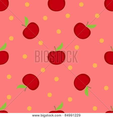 red apples seamless pattern