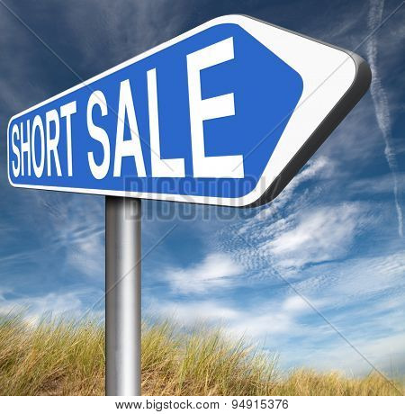 short sale reduced prices sales banner mortgage foreclosure and house reposession 
