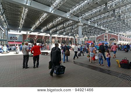 Moscow, Russia - 17.06.2015. The Interior Of  Kazansky  Railway Station.