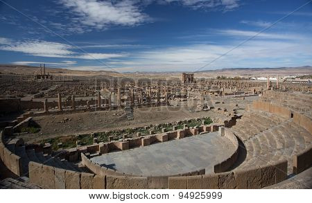 Roman Ruins Of Timgad In Algeria
