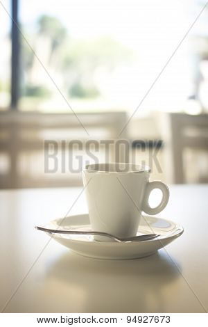 Coffee Expresso Cup Spoon Saucer Restaurant Cafe Bar