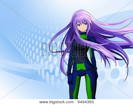 Futuristik Anime kız