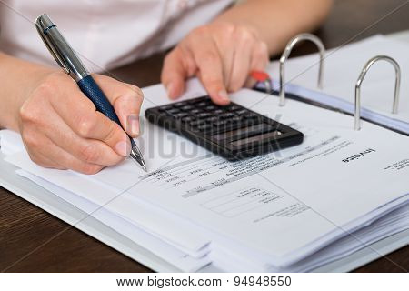 Accountant Doing Calculation