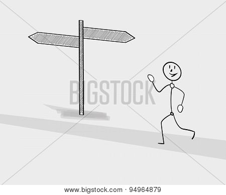 Man Running On The Street