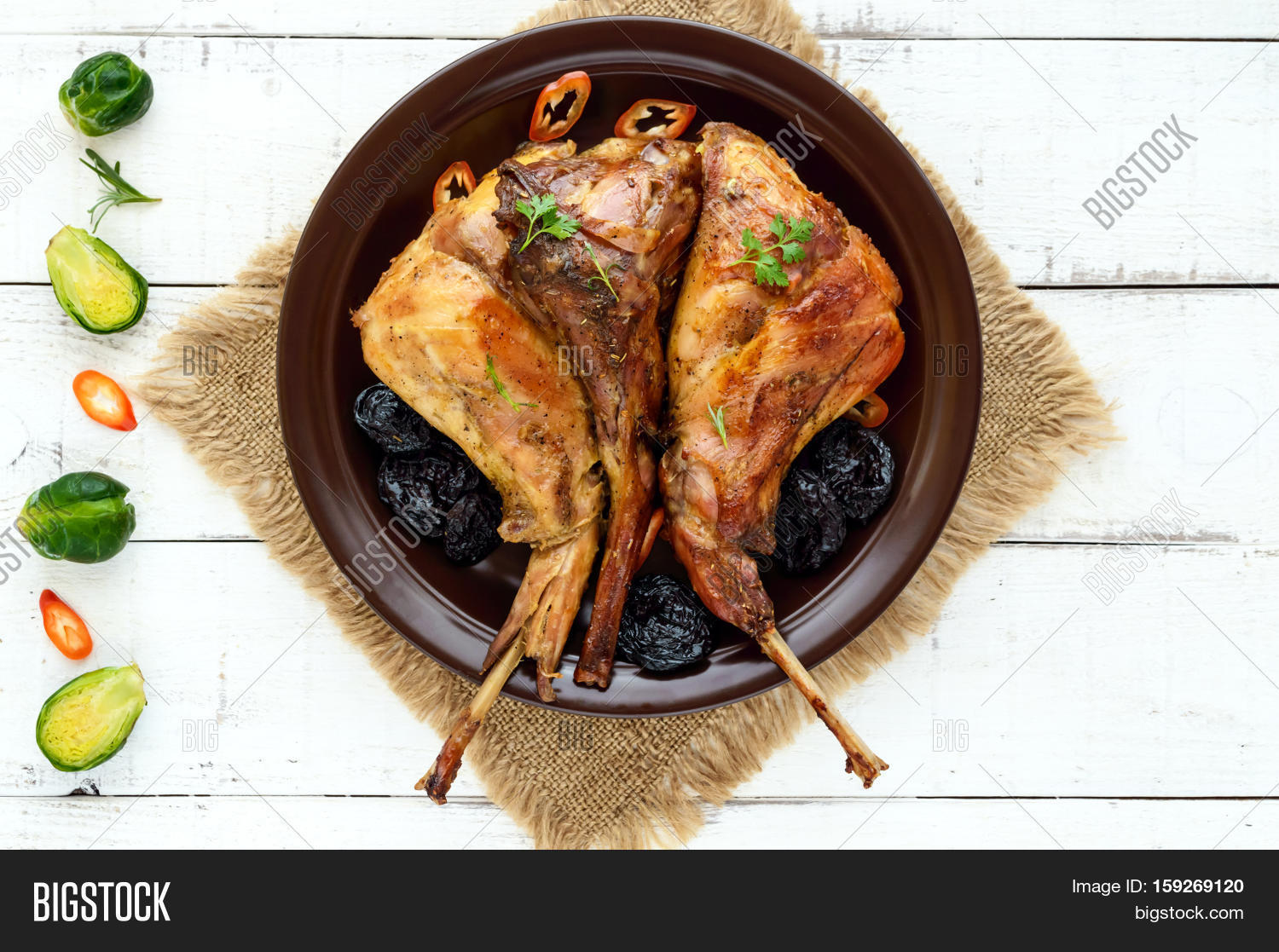Robt Rabbit Leg Roasted Rabbit Leg Image & Photo (Free Trial) | Bigstock