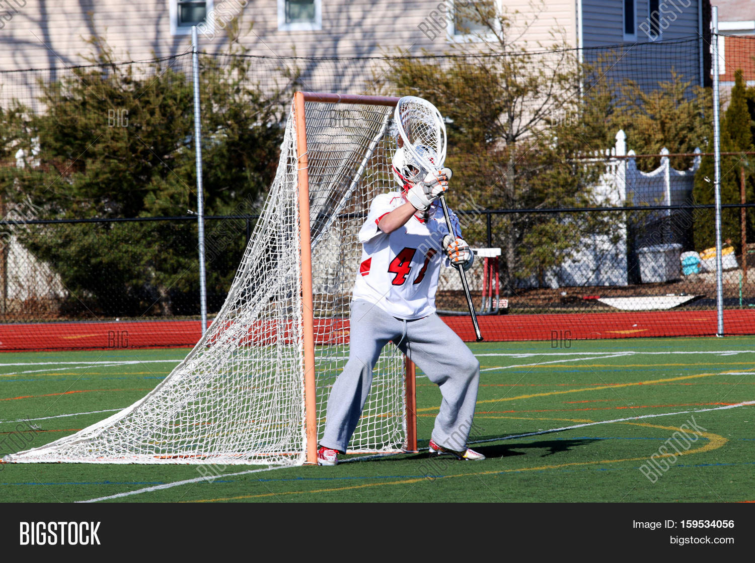 Lacrosse Goalie Stands Image & Photo (Free Trial) Bigstock