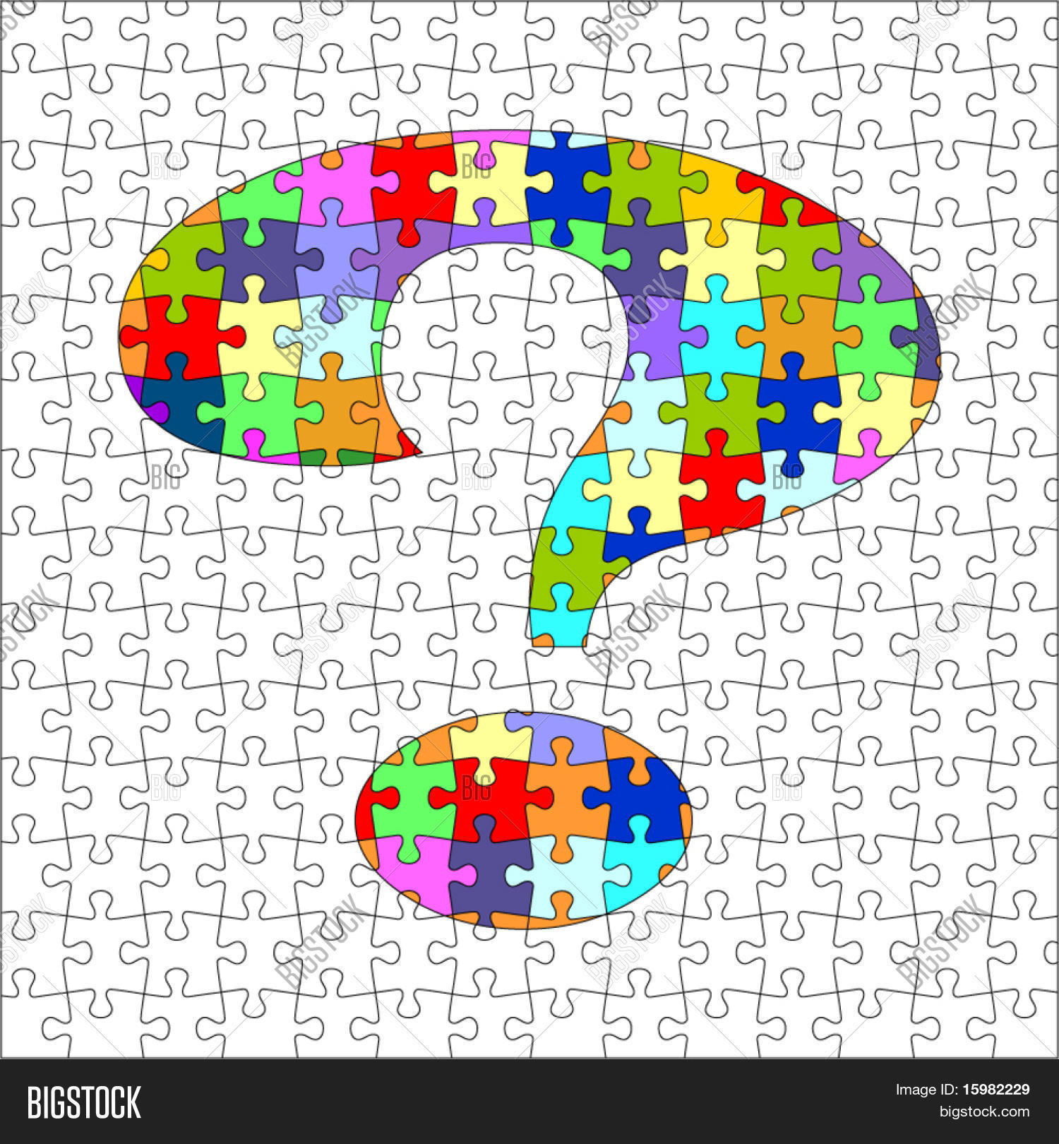 Puzzle Question Mark Vector & Photo (Free Trial) Bigstock