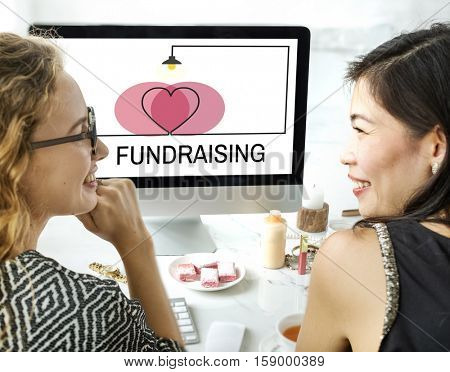 Fundraising Support Heart Icon Concept
