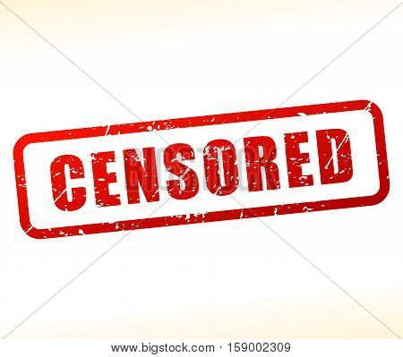 Illustration of censored stamp on white background