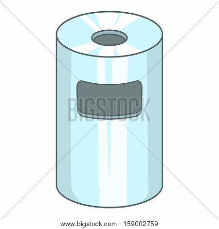 Trash can icon. Cartoon illustration of trash can vector icon for web