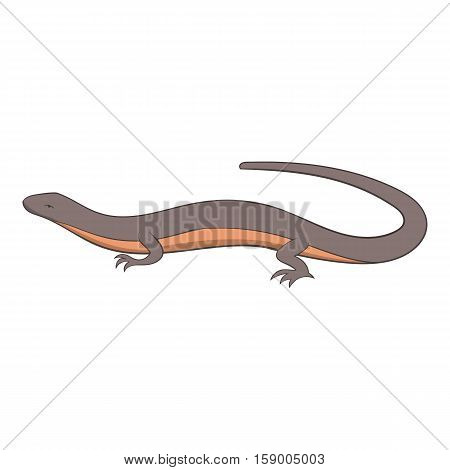Gray lizard icon. Cartoon illustration of gray lizard vector icon for web