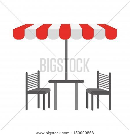 tent table chairs icon vector illustration graphic design