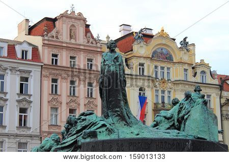 Jan Hus Monument in Prague, Czech Republic