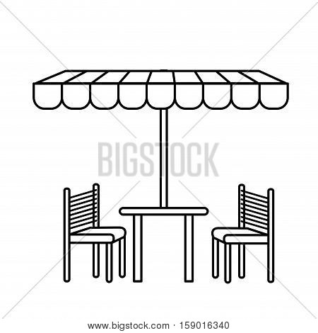 tent table chairs icon vector illustration graphic design