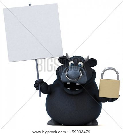 Black bull - 3D Illustration