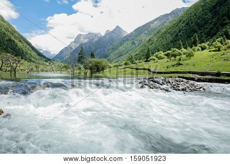 Mt Siguniang scenery in Sichuan of aba, China