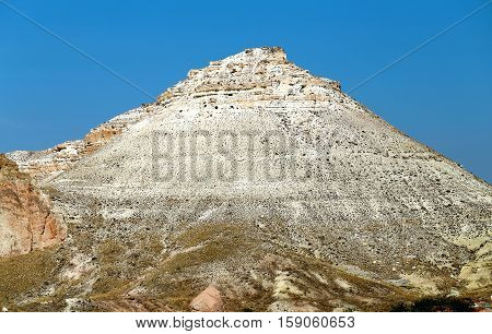 Photos white wonderful Mountain in Cappadocia in Turkey