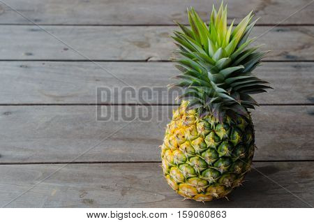 Pineapple colorful collection from the floor unappetizing.