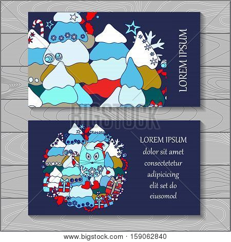 stock vector background. template for card cover poster. doodle christmas pattern