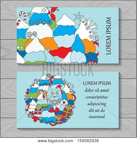 stock vector background. template for card cover poster. doodle christmas pattern